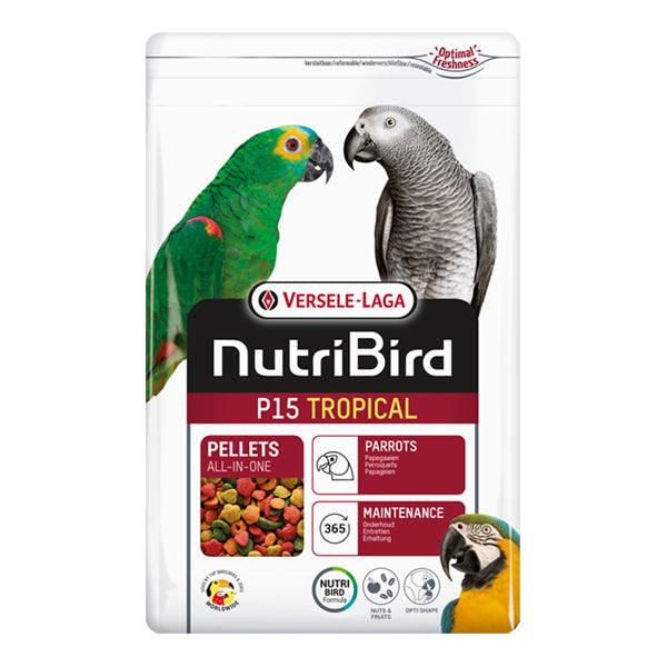 Versele Laga Nutribird P15 Tropical - Alimento de Mantenimiento para Loros