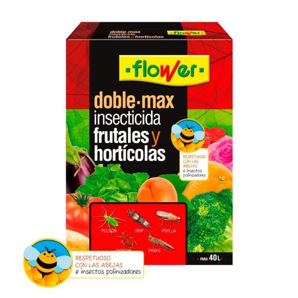 Flower Insecticida Frutales Hortícolas Doble Max 8 ml – Insecticida de Contacto e Ingestión para Trips, Pulgones, Mosca Blanca y Psilas, Resistente a la Lluvia y Respetuoso con Polinizadores