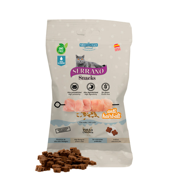 Mediterranean Serrano Gatos Anti Hairball 50 gr