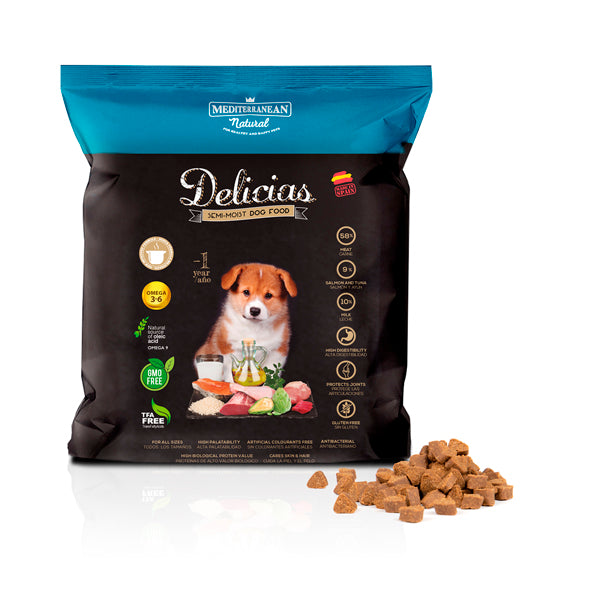 Mediterranean Natural Delicias Semi-húmedas para Cachorros 800 Gr